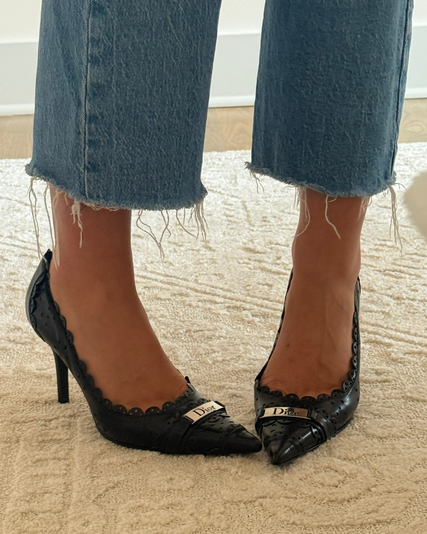 Dior by John Galliano Black Leather Heels