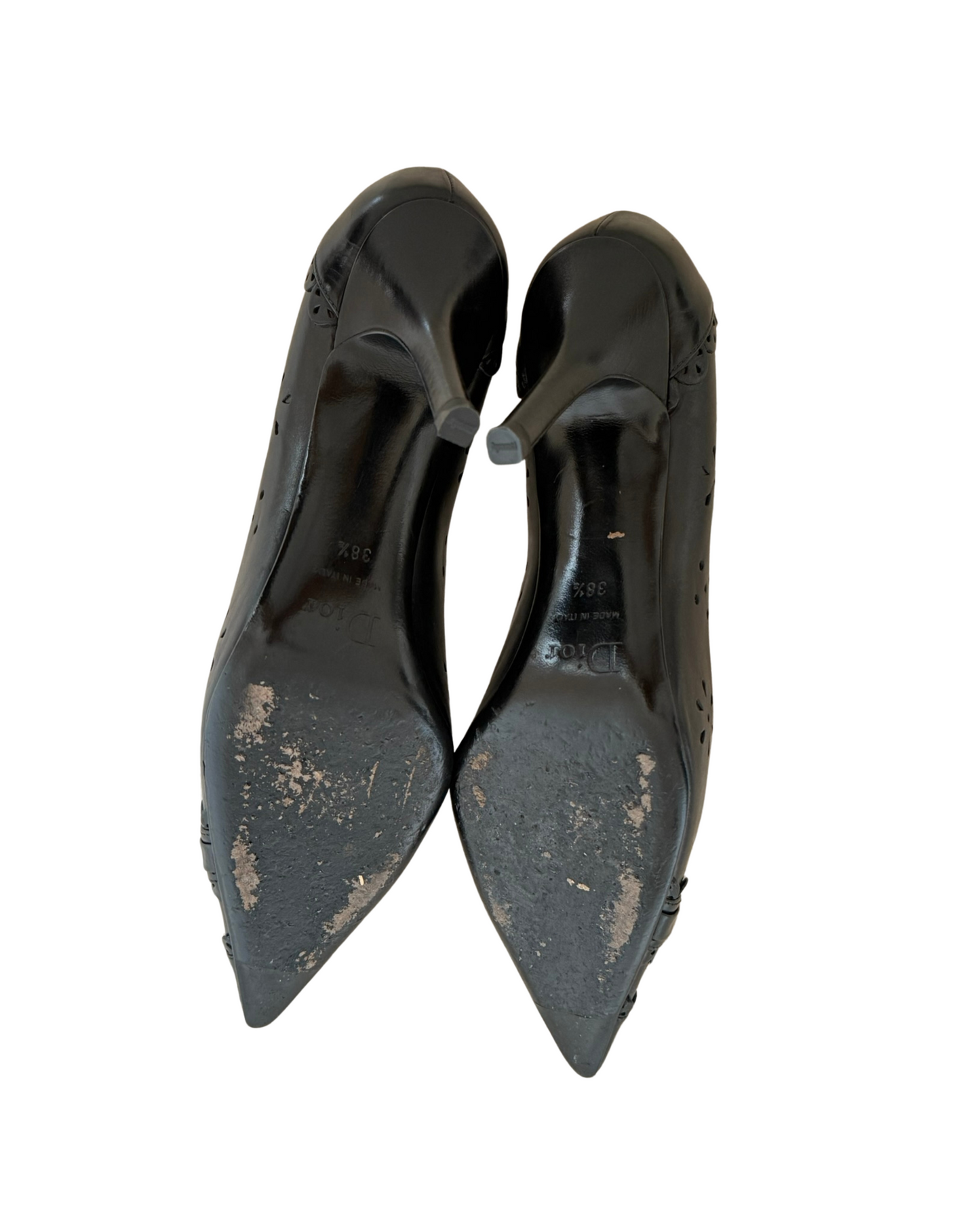 Dior by John Galliano Black Leather Heels