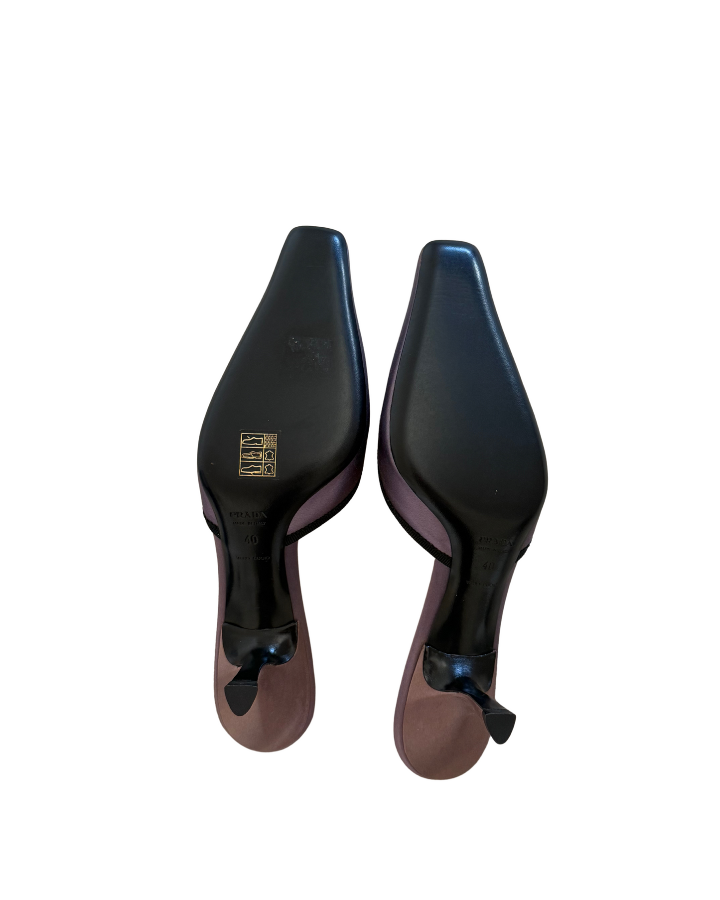 Vintage Prada Lavender Satin Heels