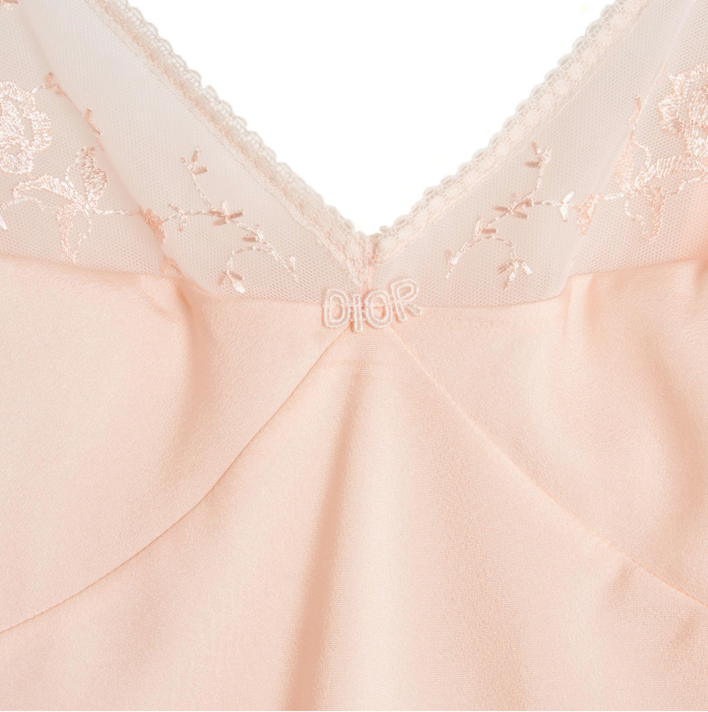 Christian Dior Lingerie 1985 Robe Combinaison Pink Satin Slip Dress
