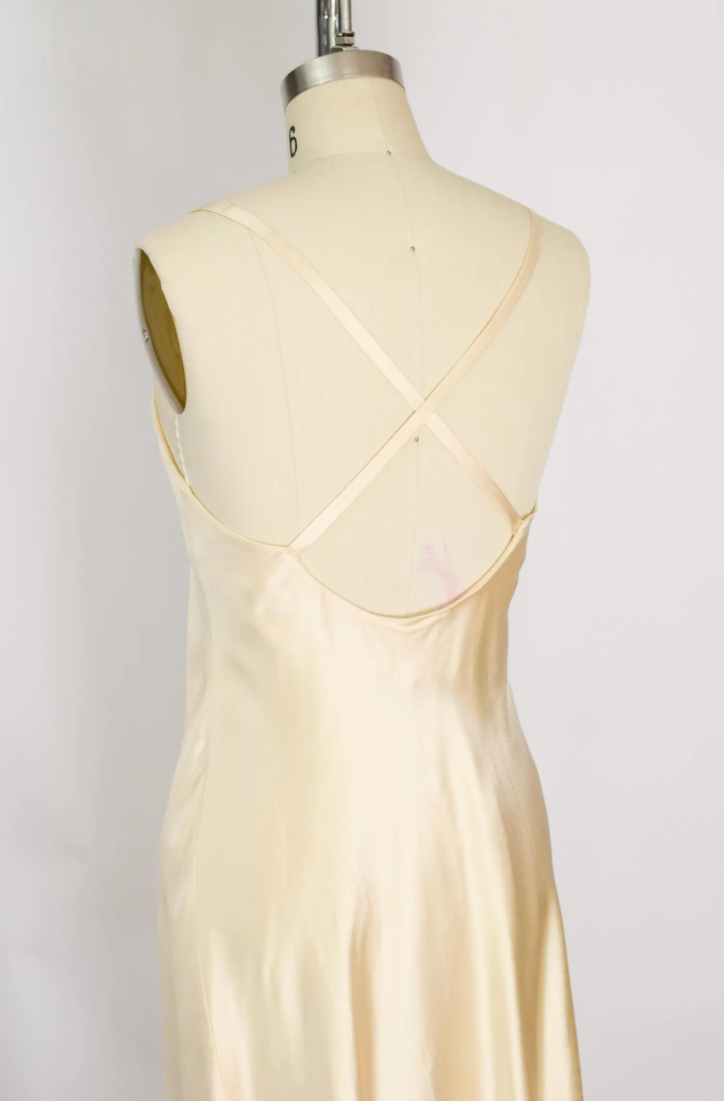 Vintage Ralph Lauren 1990s Satin Slip Dress